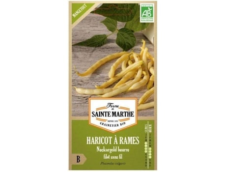 Sementes de Feijão Snap orgânico LA FERME DE SAINTE MARTHE Neckargold Variedade