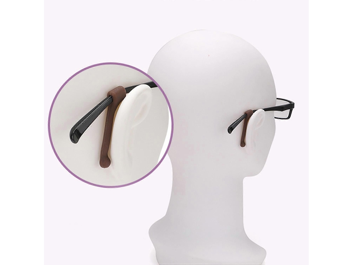 1 Par de Ganchos Silicone Antiderrapantes para Óculos, Suporte Elástico Colorido Pontas Têmpora, Óculos GOKOCO