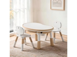 Conjunto Mesa e Cadeira Infantil GAPPA Multiplay 5 em 1 Bege