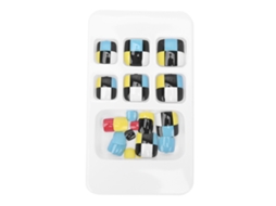 24pcs Unhas Falsas De Pé De Cobertura Total Para Mulheres Meninas Verão Unhas Artificiais J77