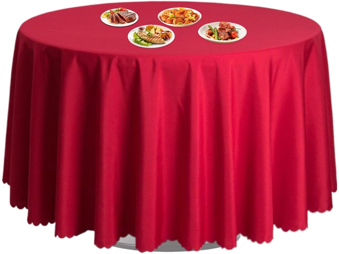 Toalhas De Mesa Genéricas Redondas, Capas De Mesa Transparentes, 62,99 Polegadas, Resistentes A Manchas.