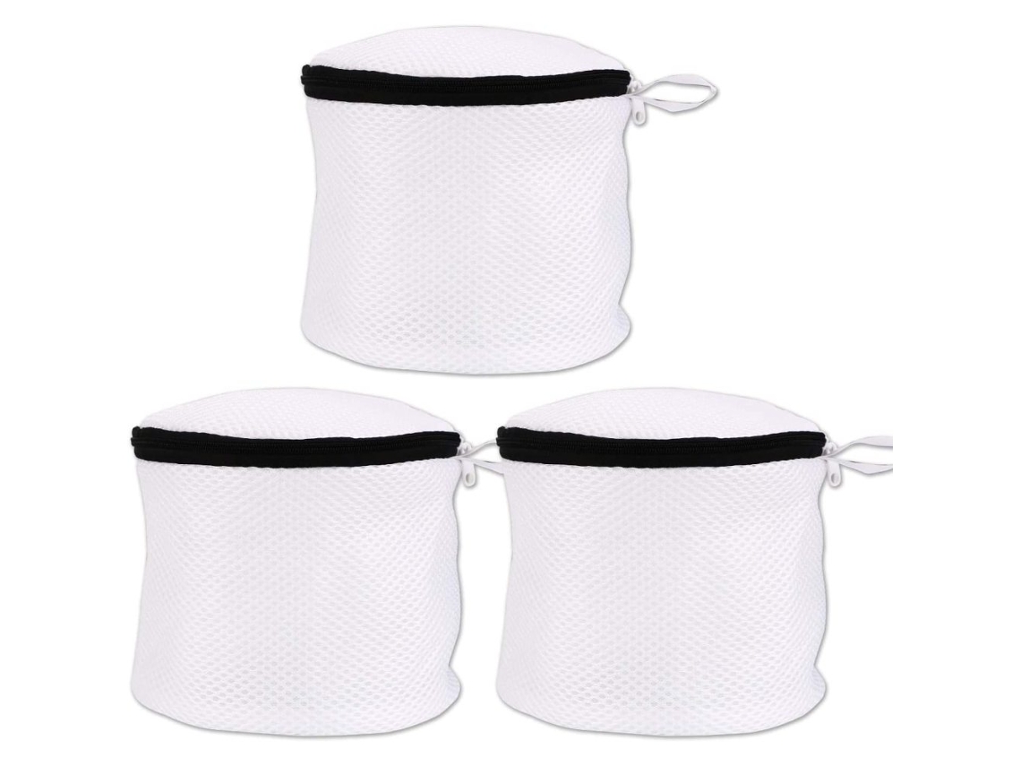 Rede para Máquina de Lavar Roupa, 3 Sacos Cilíndricos com Fecho de Correr, Próprios para Lavagem na Máquina, Reutilizáveis BRILVIBERA
