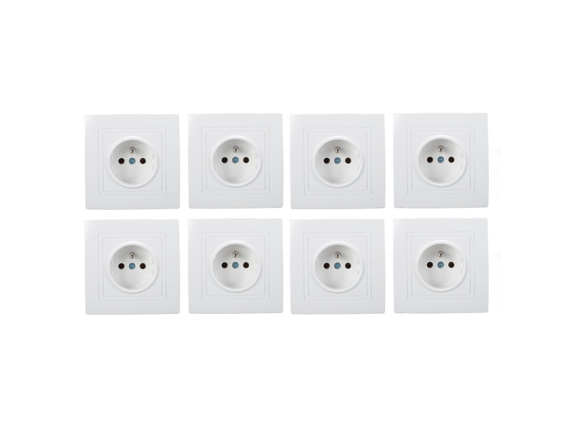 Conjunto de 8 tomadas padrão francês 16a 220v BRILVIBERA