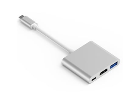 Docking Station 3 Em 1 Type C, Hd, Carregamento Rápido Pd, Hub Usb, Cabo Adaptador, Docking Station 4k Jaicom