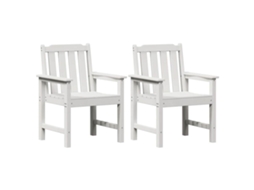 Maison Exclusive - Cadeira De Jantar De Jardim 2 Unid. Branco Hdpe