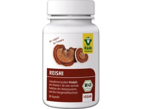 Reishi 80 Cápsulas Bio Sg Vegan Raab Vitalfood