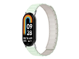 Bracelete para Xiaomi Smart Band 10/9/8 Silicone Magnético Formato de I Luz Das Estrelas Menta Clara XIAOMOYU
