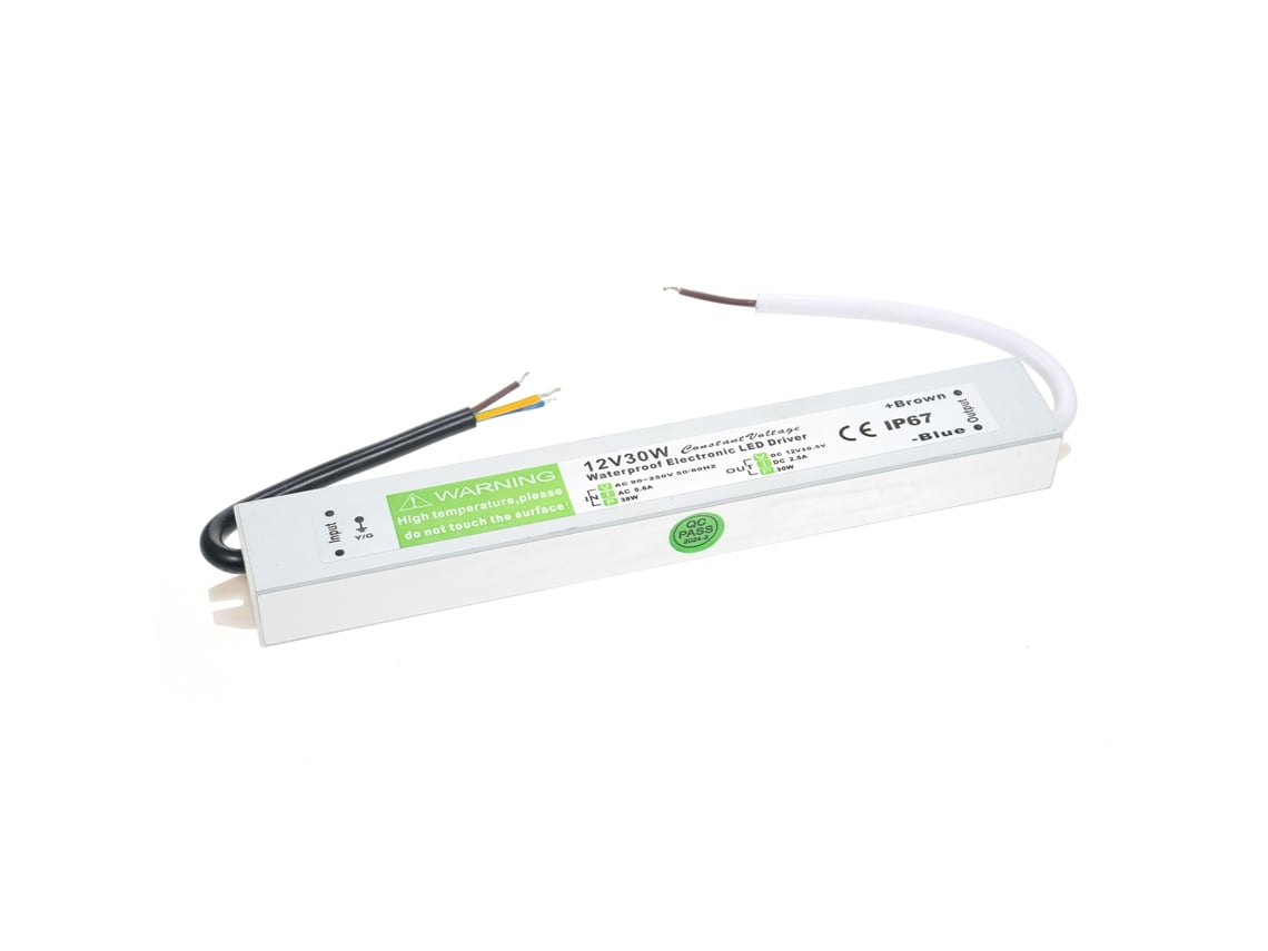 2026 driver Led Impermeável Ip67 Fonte de Alimentação Transformador Ac 90 250v para Dc 12v 30w para Fitas Led Exteriores Cartazes Luz