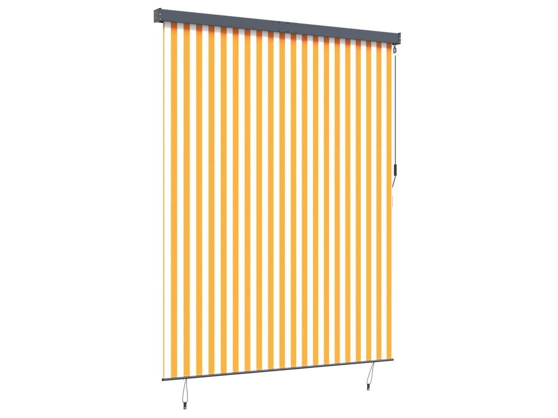 Estores de Rolo Branco e Laranja 200 X 250 Cm Tecido e Alumínio MAISON EXCLUSIVE