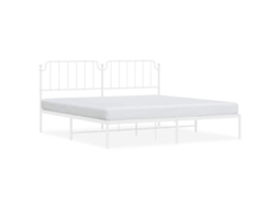 Bed Frame, Bed Frames Vidaxl Branco Aço (193 X 203 Cm)
