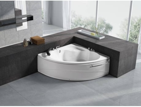 Banheira de Canto VENTE UNIQUE Navona (Branco- Acrílico- 54x135x135cm)