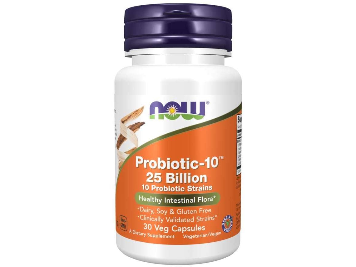 NOW FOODS Probiótico-10 25 Billones 30 Cápsulas