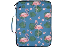 Pasta Organizadora Expansível Com Estampa De Flamingos E Folhas Tropicais, 7-camadas E Sistema Sanfonado, Impermeável