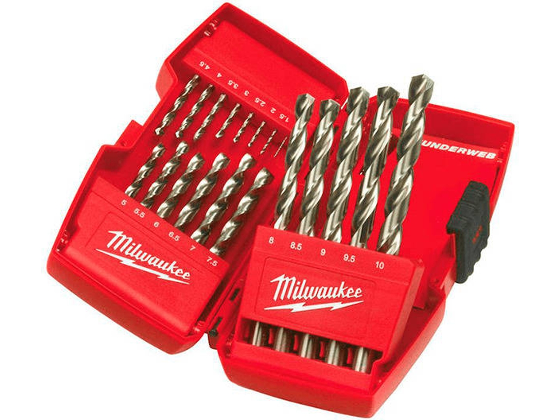 Conjunto de Brocas MILWAUKEE HSS-G THUNDERWEB-19PC
