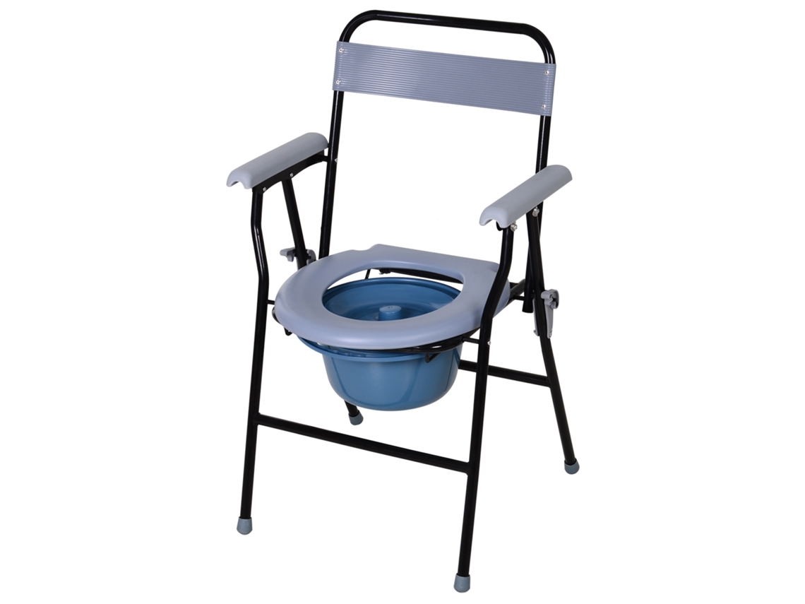 Assento Sanitário Dobrável TOPBRICO com bacia removível (52x50x75cm) para idosos e deficientes