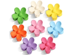 2026 8 Pinças de Cabelo Florais, Clips de Cabelo Margarita Mate para Mulheres, 8 Cores, Aperto Forte Anti deslizante para Cabelo Grosso e Fino