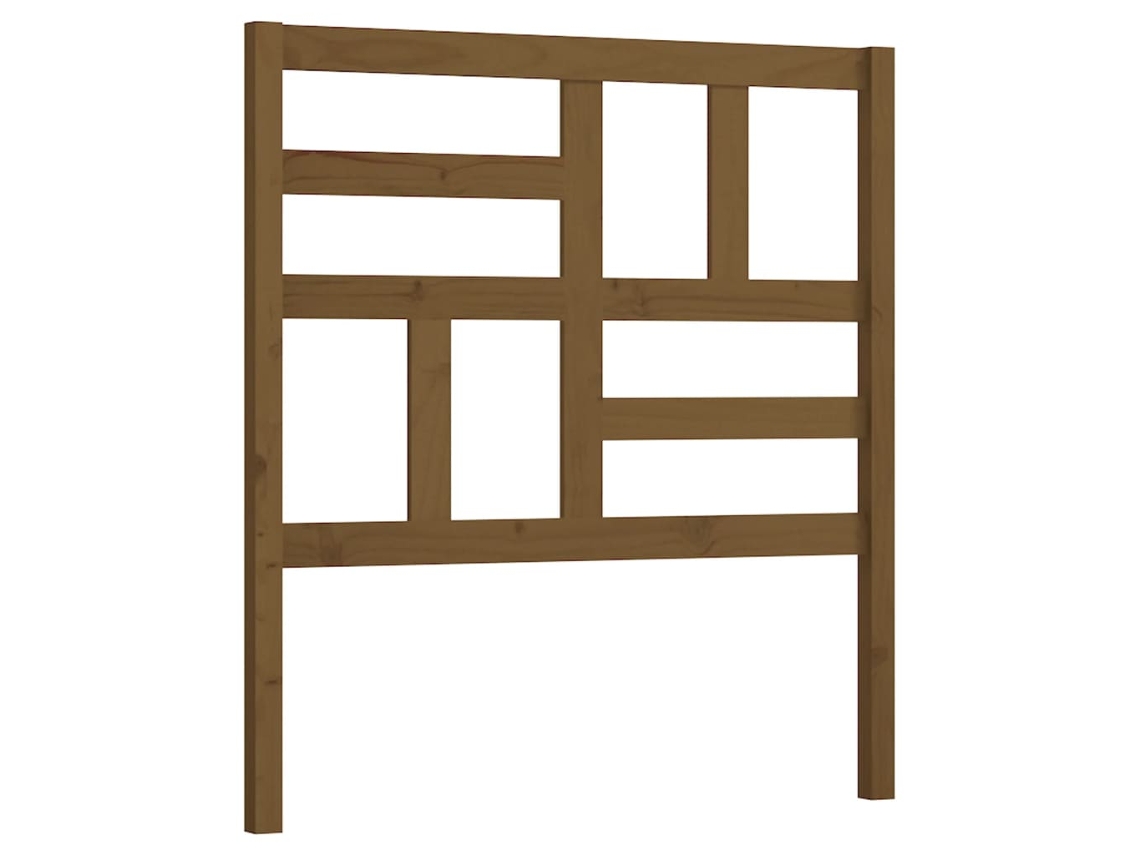 Cabeceira de Cama em Pinho Maciço Castanho Mel MAISON EXCLUSIVE (96x4x104 cm)
