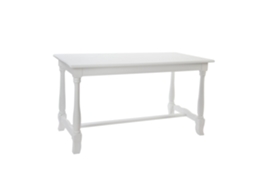 Mesa de Jantar de Madeira Branca, 180x90x80cm ALEXANDRA HOUSE LIVING