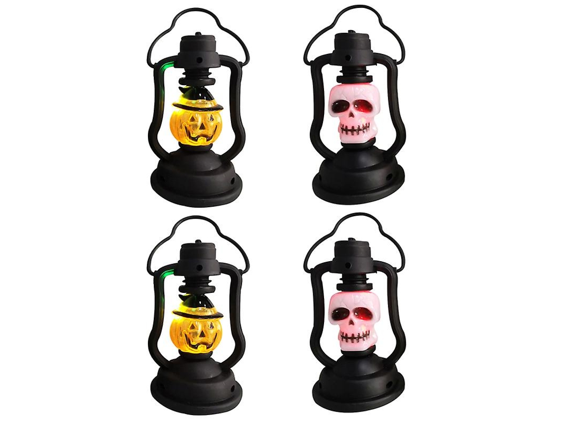 4 Unidades de Lâmpada de Halloween para Decorações de Halloween ALLINLESS