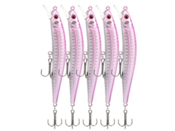 Isca Minnow Artificial com Gancho Triplo 5 Peças