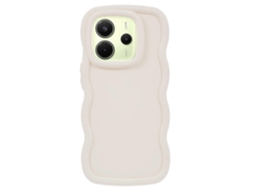 Capa Protetora De Tpu Com Moldura Ondulada Exclusiva E Moldura Branca Para Xiaomi Redmi Note 14 4g (163,25 Mm)