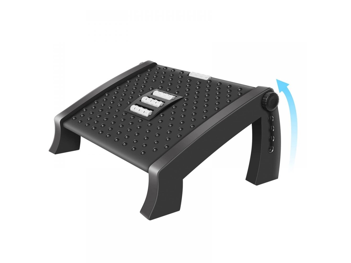 Apoio Ergonômico Ajustável Para Os Pés Sob A Mesa, Apoio Para Os Pés Com Superfície De Massagem Para Trabalho, Apoio Para Os Pés Com Alívio De Pressão