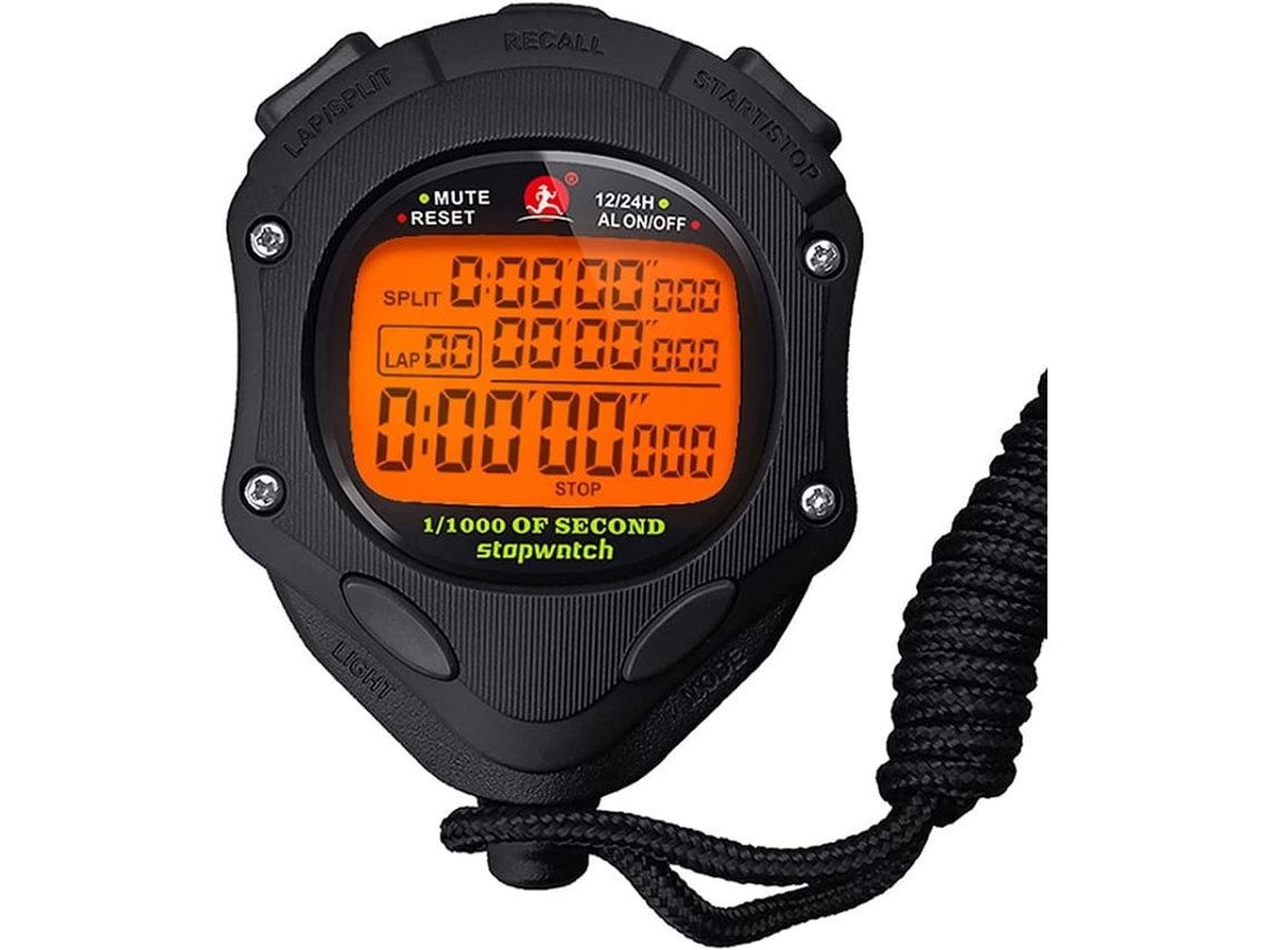 Cronômetro Digital Com Luz De Fundo, Alarme, Perfeito Para Treinos, Natação, Corrida, Maratonas