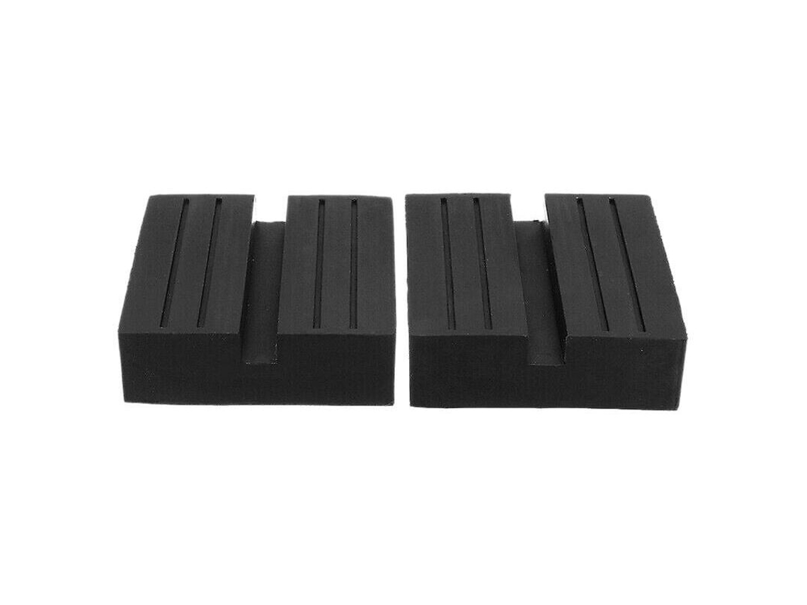 Universal Car Track Cart Disco Bloco Placa De Borracha Adaptador De Proteção 2 Peças, Metal, Preto, Para Automóvel