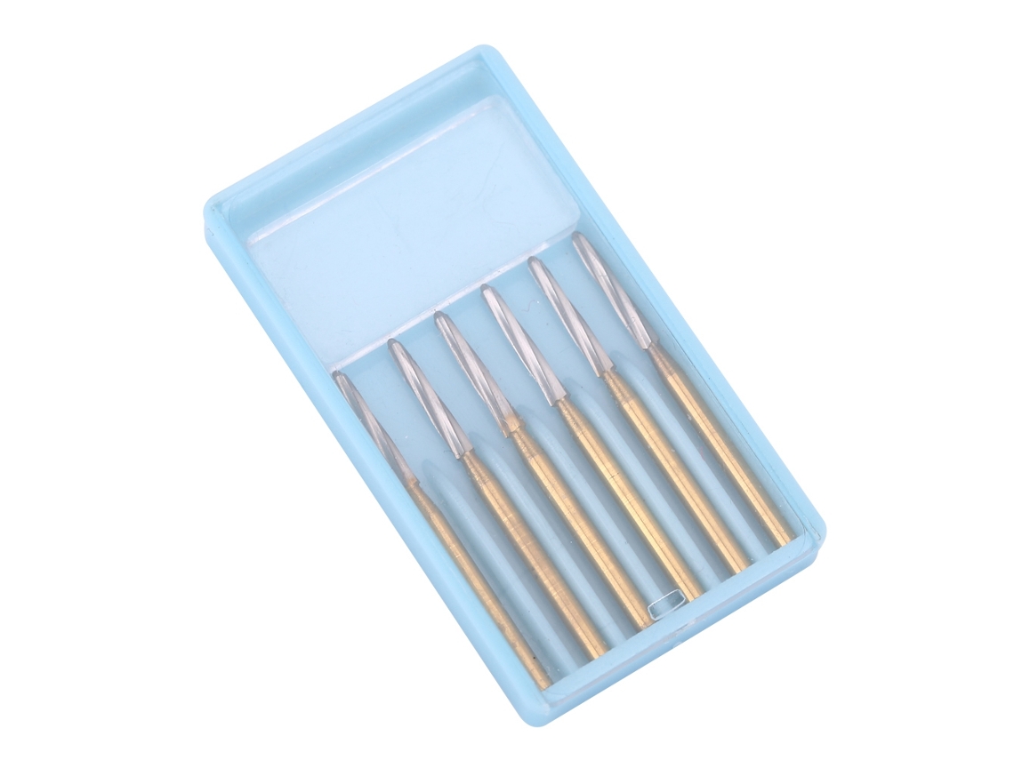 6 Peças De Brocas De Carbeto De Tungstênio Aço Para Corte De Corona Dental De Alta Velocidade 25mm