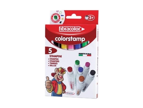 Marcador Fibracolor Megastamp Maxi com 10