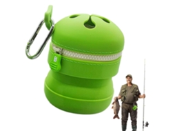Lixeira De Silicone, Recipiente Portátil À Prova De Vazamentos Para Iscas Com Tampa.