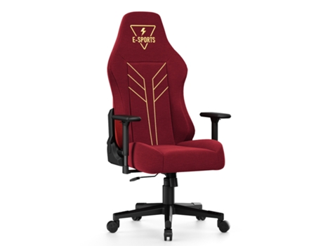Cadeira Gaming RACINGREAT Modelo F (Até 130KG - Elevador a Gás Classe 3 - Linho - Espuma de alta resistência - Inclinação 90-155 graus - Vermelho)