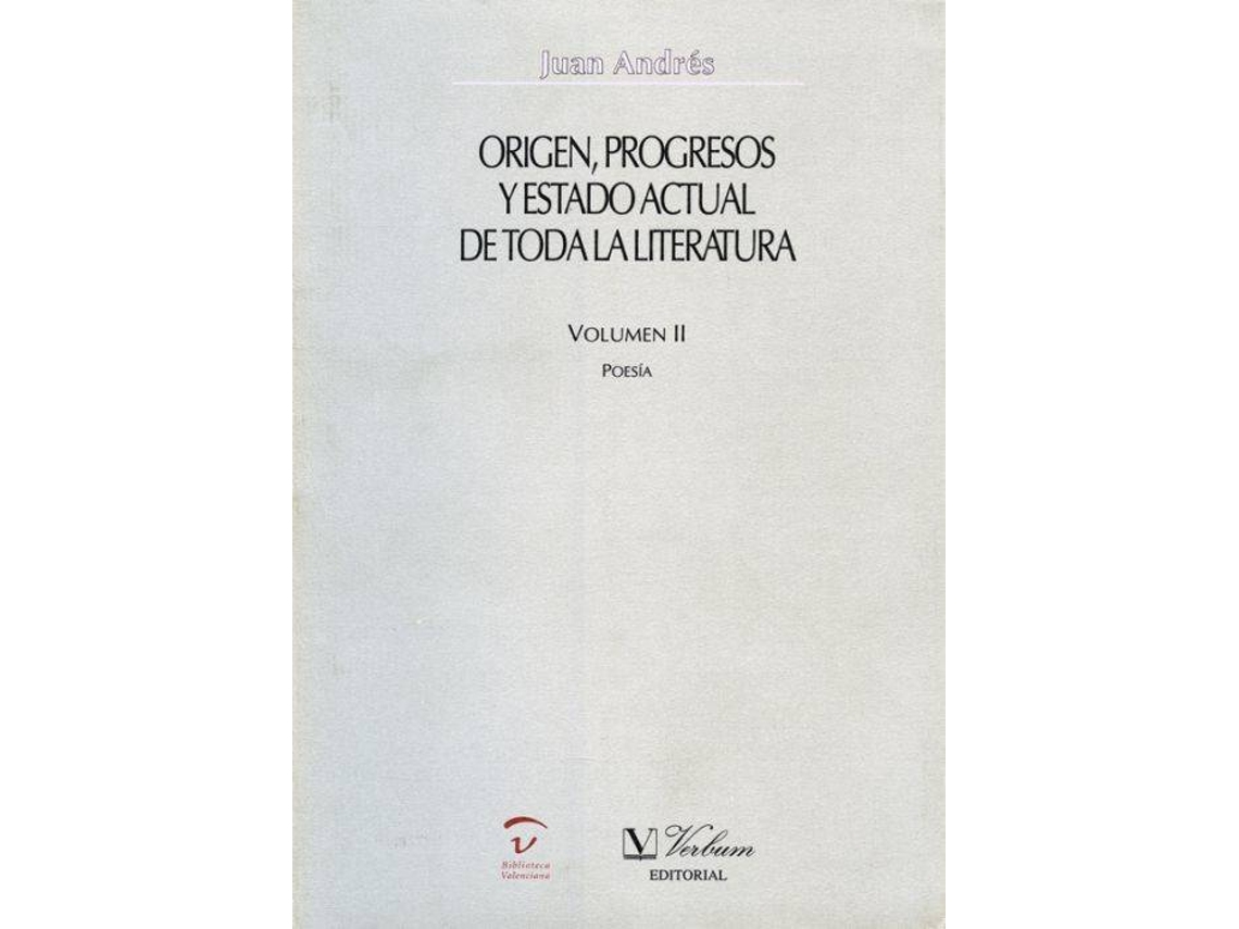 Livro Origen, Progresos Y Estado Actual De Toda La Literatura de Juan