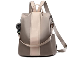 Mochila Escolar Impermeável Antirrobo para Mulheres, Mochila de Viagem, Mochila de Ombro (caqui)