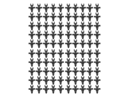 Kit com 100 Plugues de Ponta para Mangueira 4/7mm S/MARCA