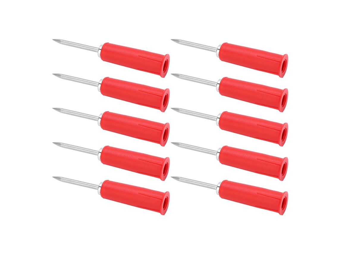 10pcs Sonda de perfuração de fio pvc para multímetro back probe pinos de isolação 2mm a 4mm | S/MARCA