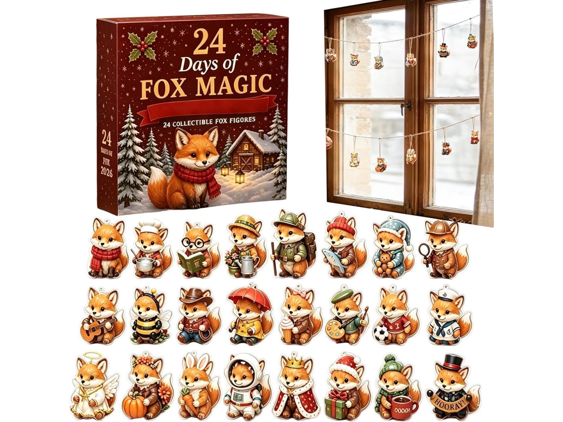 Calendário Do Advento De Gato Em Acrílico 2d