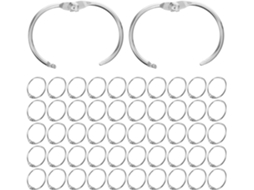 Anéis de corrente Supvox 100, anéis metálicos redondos para pastas e projetos de bricolagem, 30 mm de diâmetro externo, Ideais
