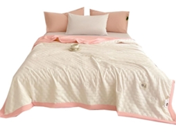 Colcha Acolchoada Fansu Capa de Cama Manta para Ar Condicionado Edredom Algodão Sofá com Estampa Nórdica 200x2