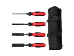 Set De 4 Cinceles De Madeira Com Cabo Tpr 6mm 12mm 19mm 25mm Para Carpintaria E Gravura Manual