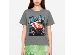 Rockinstone Rocky Movie Airbrush Heather Graphite Adult T-shirt Size:l