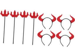 Conjunto De 4 Tiaras De Demônio, Acessórios De Cabelo Para Halloween, Cosplay, Confortáveis Para Festas.