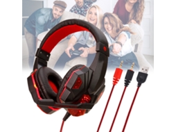Fone De Ouvido Gamer Headset Para Ps4 Ps5 Xbox One Pc Com Microfone E Luz Led Ajustável Durável