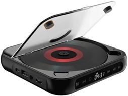 Leitor Cd Portátil Com Bluetooth, Design Recarregável, Alto-falantes Hifi, Entrada Usb/aux