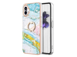 Capa Para Celular For Nothing Phone 1 Em Tpu Com Padrão De Mármore Eletrogalvanizado