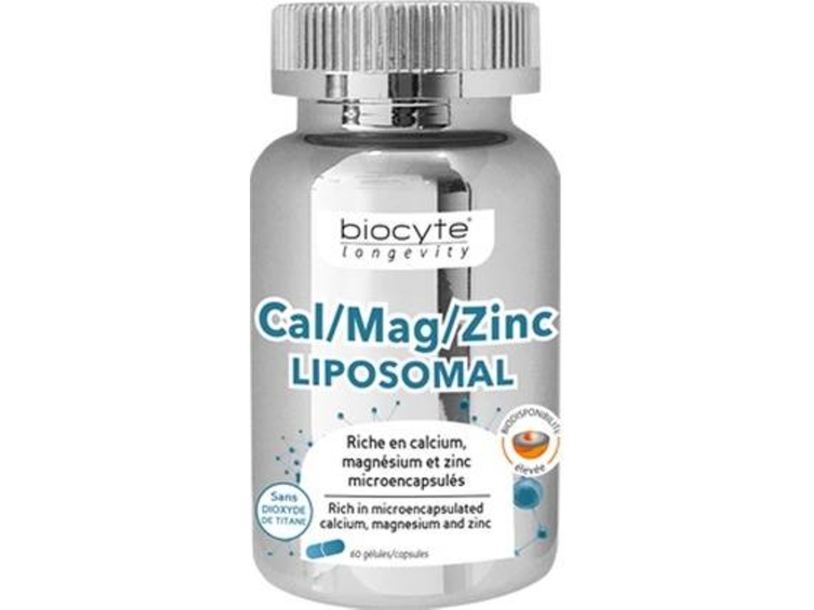 Suplemento Alimentar BIOCYTE Cal/Mag/Zinco Lipossomal (60 cápsulas)