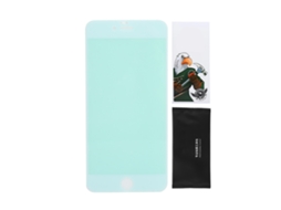 Protector de pantalla de vidrio templado con luz verde para iPhone 6 plus con borde blanco | S/MARCA