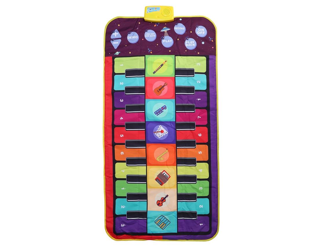 Mali tapete de Piano Musical Duplo para Crianças com Canções Integradas Brinquedo Educativo 3+ Anos