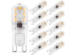 Lâmpada Led G9 Branco Quente 3000k 2w Pacote de 10 | S/MARCA