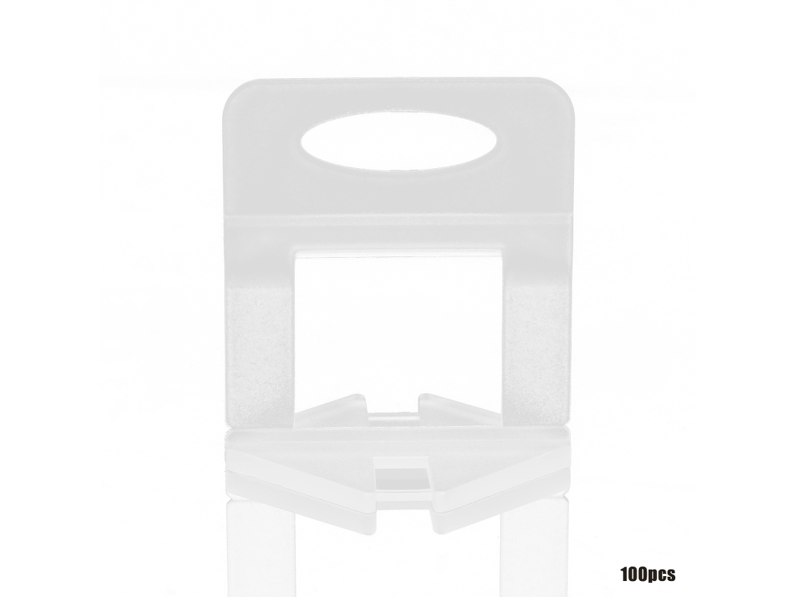 Conjunto de 100 peças de clipes niveladores para azulejos, sistema de nivelamento para pisos e paredes.